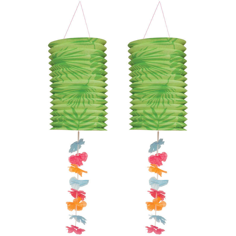 Lanterns with Hanging Lei