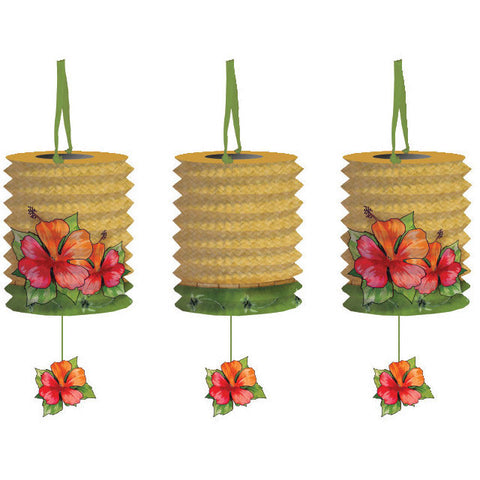 Bamboo Weave Lanterns, Paper Wire 7.5" w/ Attch