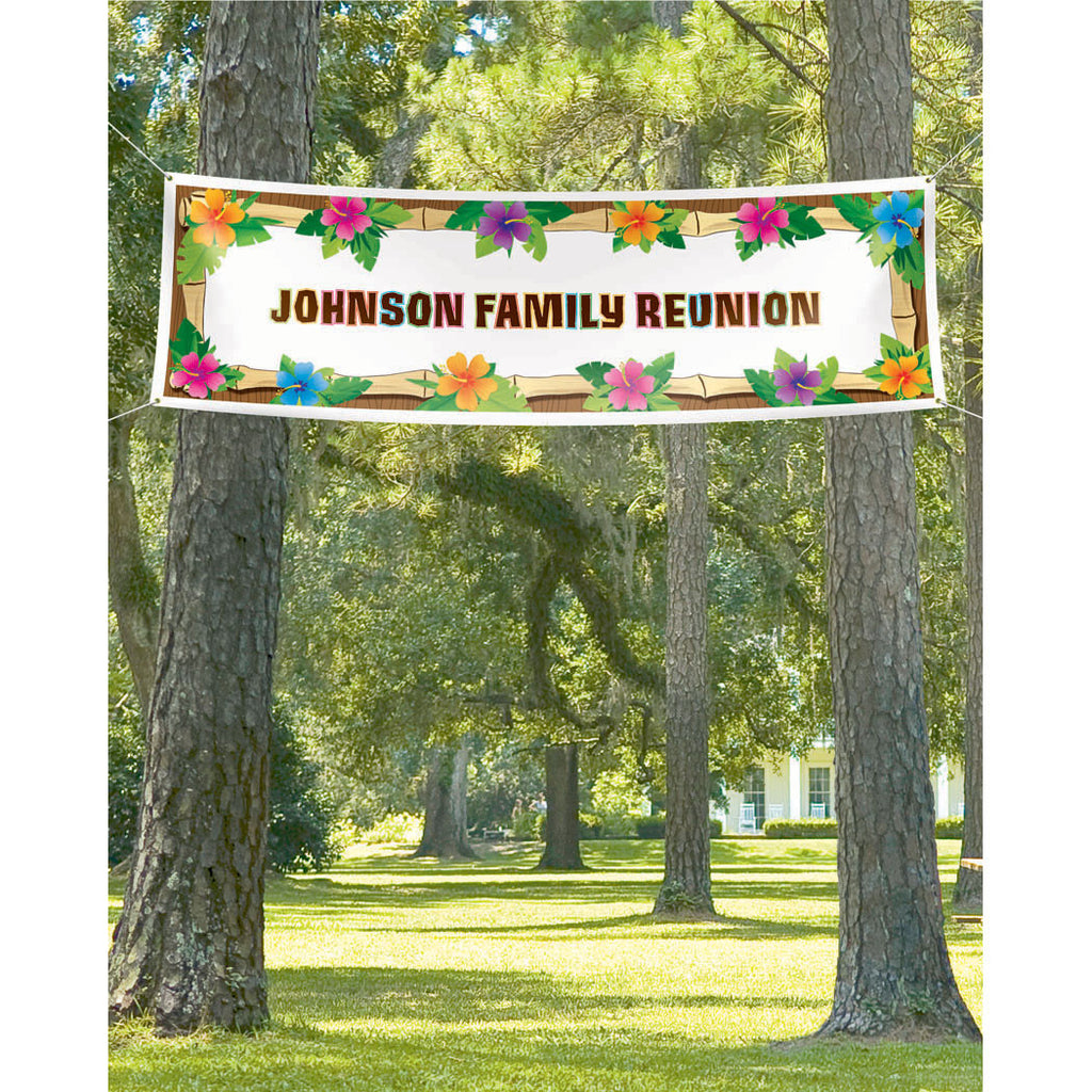 Giant Customizable Luau Banner 64in x 20 in