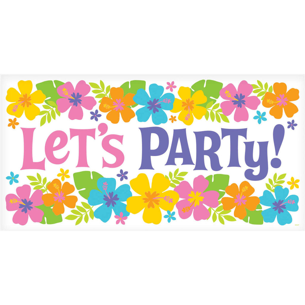 Let's Party Hibiscus Party Banner