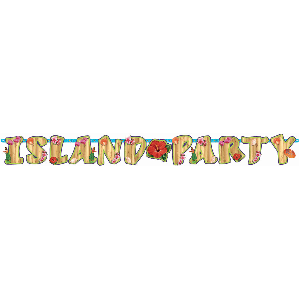 Club Luau Letter Banner