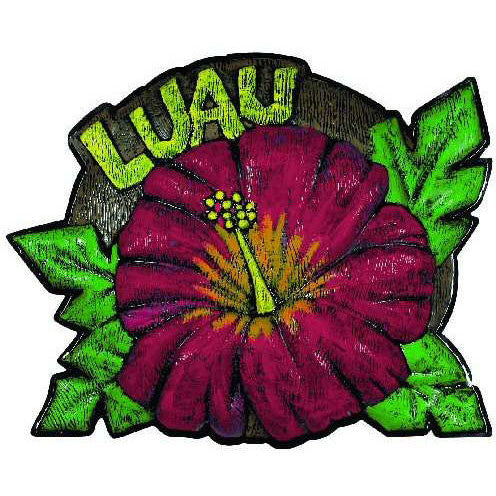 Vac Form Wood Hibiscus