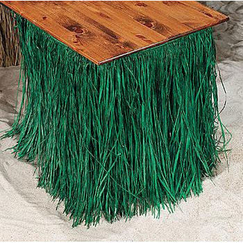 Green Raffia Table Skirt