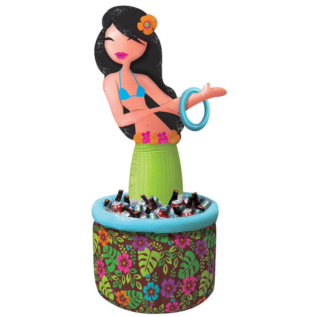 Hula Girl Ring Toss Inflatable Cooler