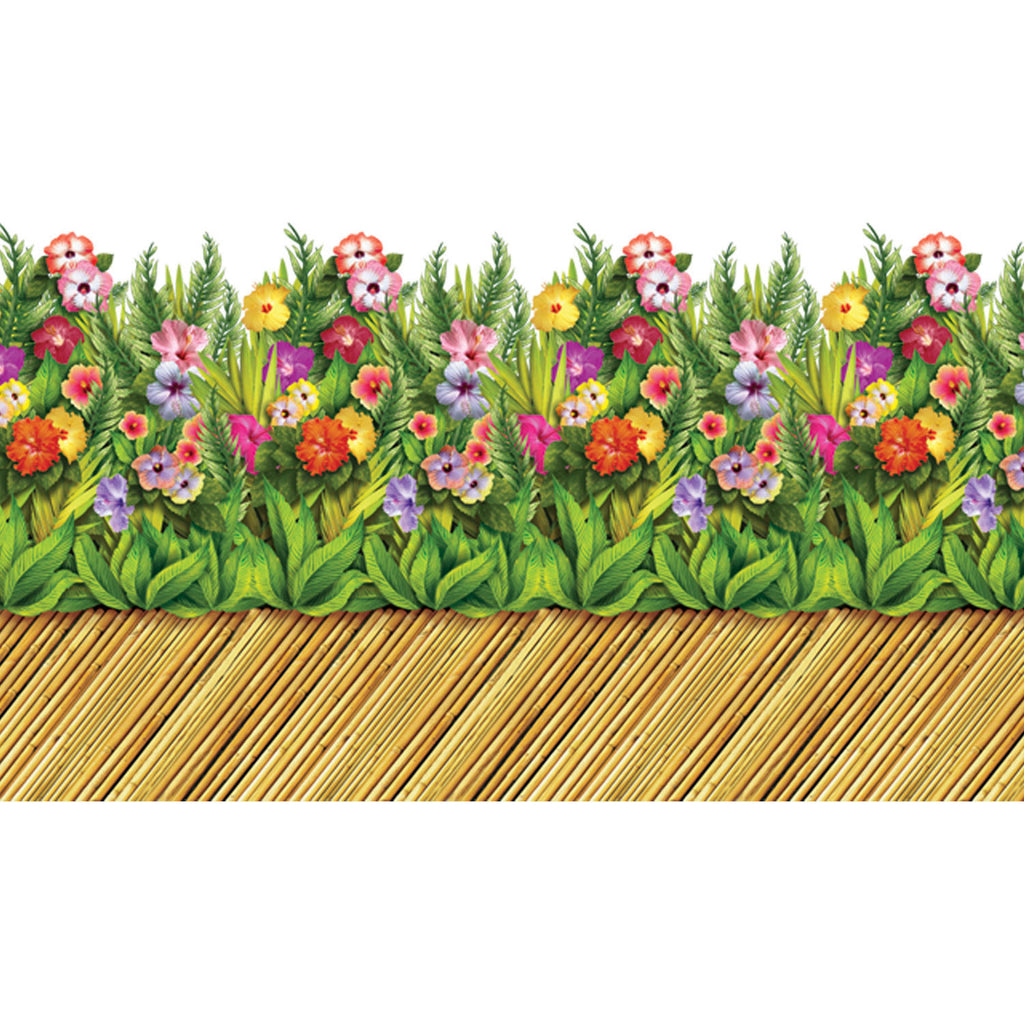 Tropical Flower & Bamboo Walkway Border Roll